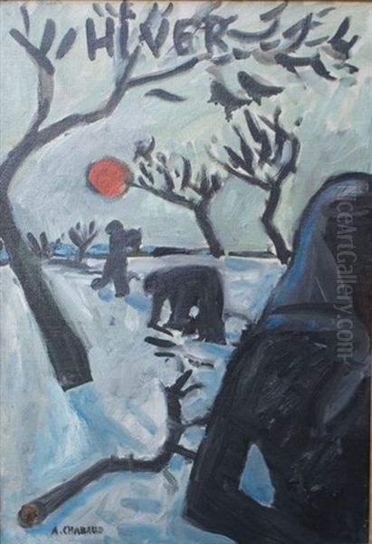 L'hiver Oil Painting by Auguste Chabaud