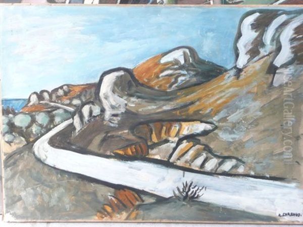 La Route Blanche Oil Painting by Auguste Chabaud