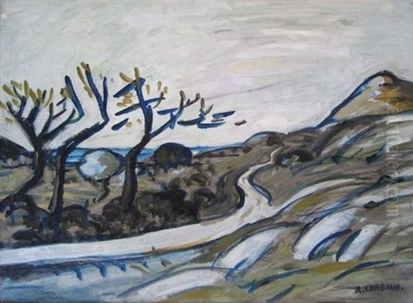 Les Alpilles Oil Painting by Auguste Chabaud