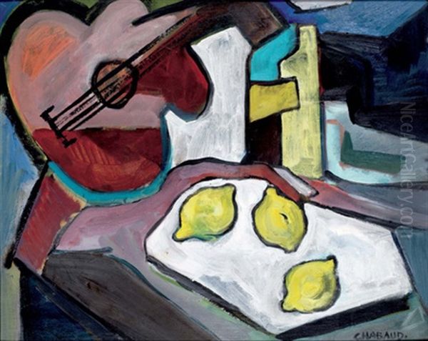 Nature Morte Aux Citrons Oil Painting by Auguste Chabaud