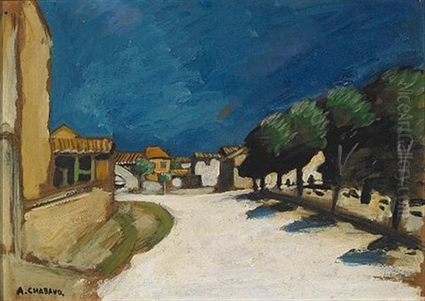 Entree De Village, Tarascon Oil Painting by Auguste Chabaud