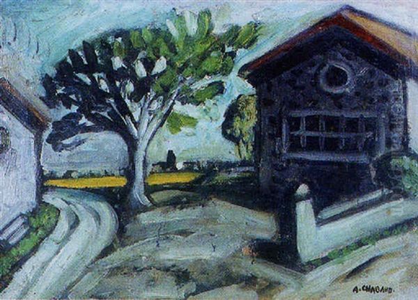 Cour De Ferme Oil Painting by Auguste Chabaud