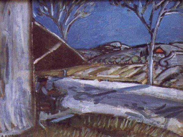 La Route Bleue Oil Painting by Auguste Chabaud
