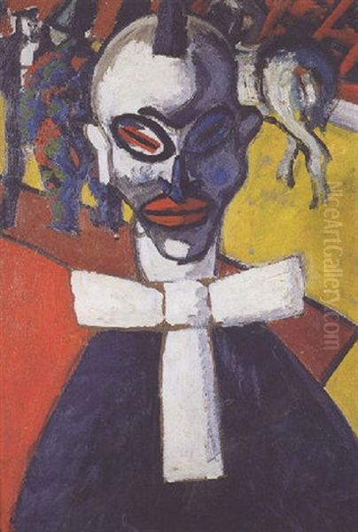 Le Clown Oil Painting by Auguste Chabaud