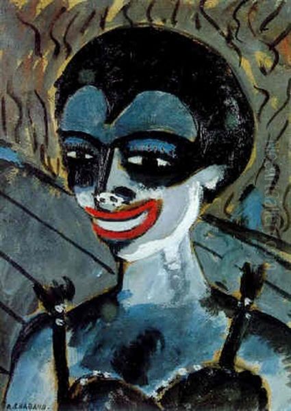 La Chanteuse Oil Painting by Auguste Chabaud