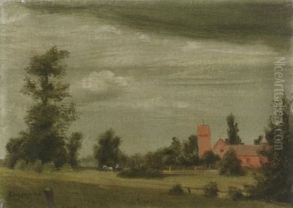 Niederrheinische Landschaft Oil Painting by Theodore Champion