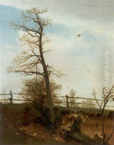 Der Entwurzelte Baum Oil Painting by Theodore Champion