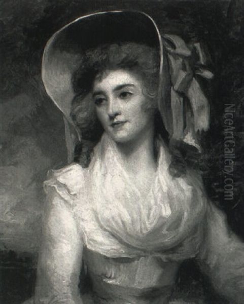 Portrait Of Miss Bowman Oil Painting by John Westbrooke Chandler
