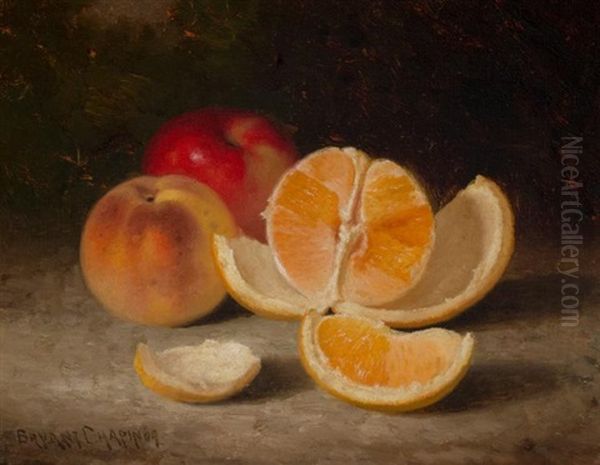 Fruit Still Life With Peeled Orange Oil Painting by Bryant Chapin