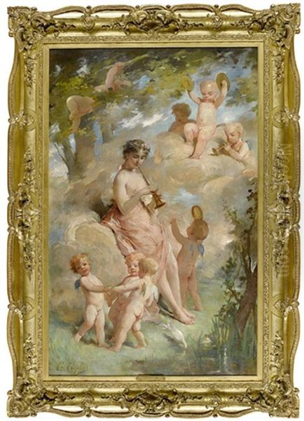 Un Concert En Plein Air Oil Painting by Charles Joshua Chaplin