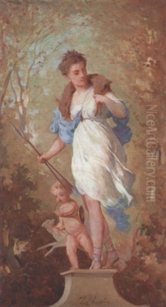 Diane Chasseresse Oil Painting by Charles Joshua Chaplin
