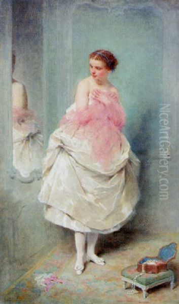 Coquetterie Oil Painting by Charles Joshua Chaplin