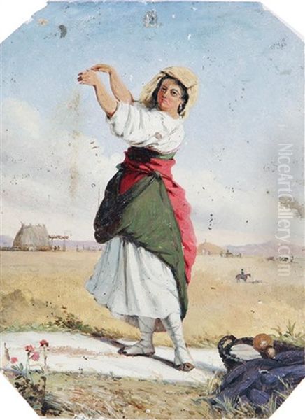 Continental Ladies (4 Works) Oil Painting by Conrad Wise Chapman
