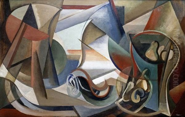 Composition Aux Fruits Oil Painting by Youla, Jules Chapoval