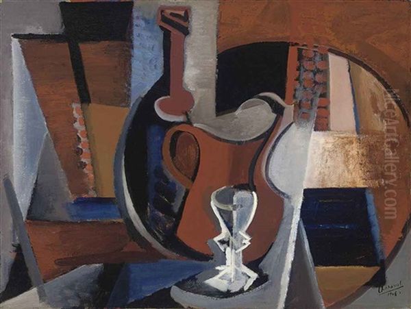 Composition Cubiste Oil Painting by Jules (Youla) Chapoval