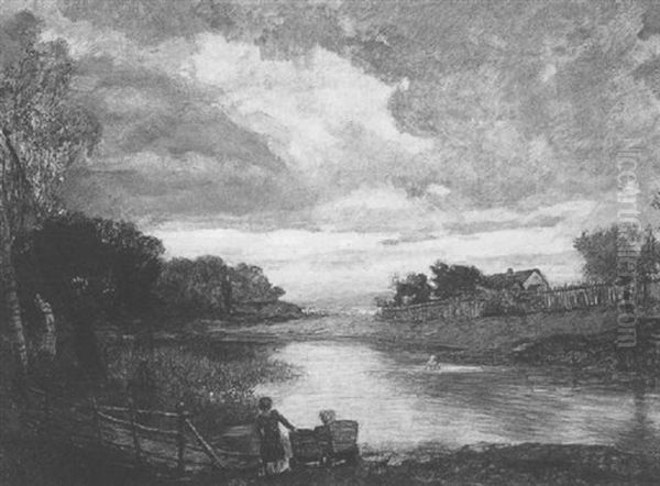 Abendstimmung Oil Painting by Hugo Charlemont