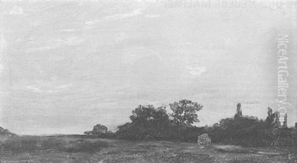 Landschaft Im Abendlicht Oil Painting by James Charles