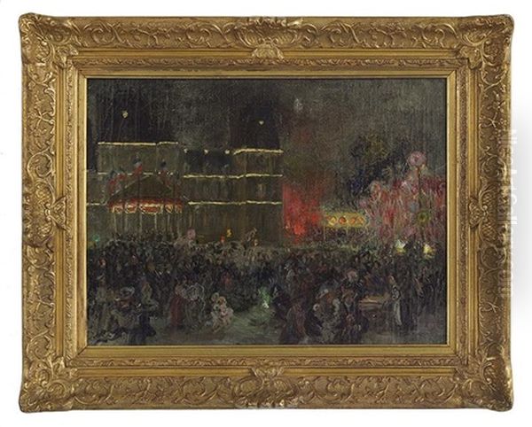 Le Cirque Au Nuit Oil Painting by Raymond Louis Charmaison