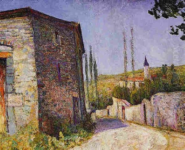 Rue Du Village Oil Painting by Victor Charreton