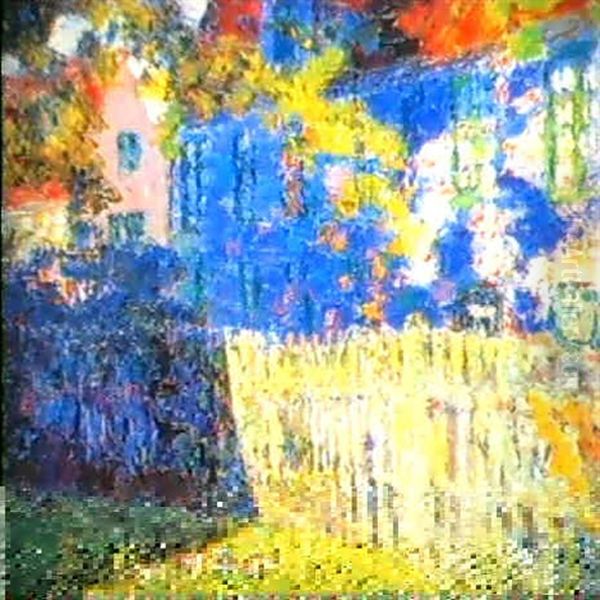 Maison Dans Un Jardin Fleuri Oil Painting by Victor Charreton
