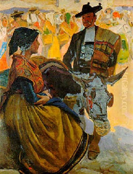 Abulenses Oil Painting by Ulpiano Checa Sanz