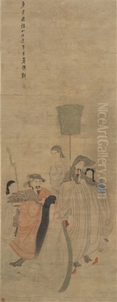Figures Oil Painting by Chen Hongshou
