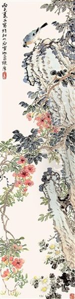 Flowers And Birds Oil Painting by  Chen Mo