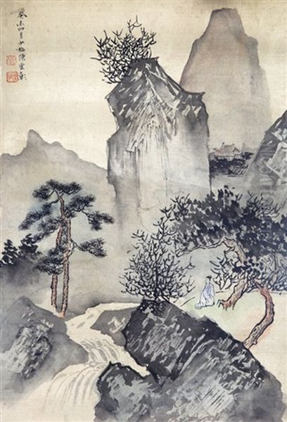 Chen Shao Mei (attributed To 1909 - 1954) Oil Painting by  Chen Shaomei