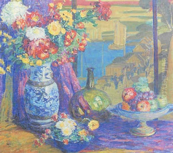 The Temple Vase Oil Painting by Kathryn E. Bard Cherry