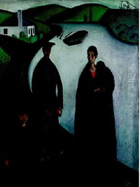 Spaziergang Am Flus Oil Painting by Ian Cheyne