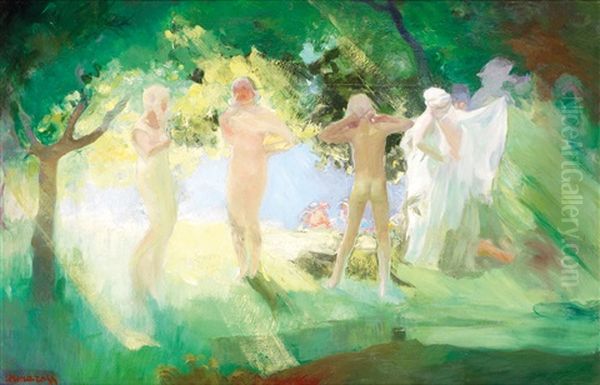 Apres Le Bain Oil Painting by Pavel Dmitrievitch Chmarov