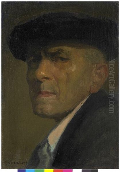 Portrait Of Artist Oil Painting by Pavel Dmitrievitch Chmarov