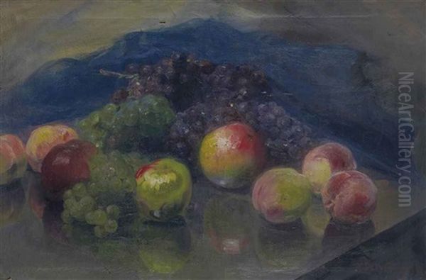 Still Life With Fruit Oil Painting by Pavel Dmitrievitch Chmarov