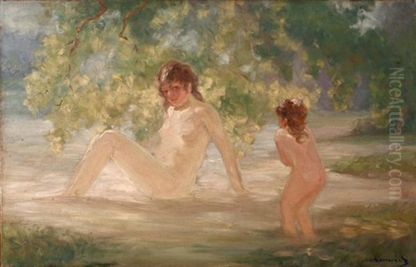 Baigneuses Oil Painting by Pavel Dmitrievitch Chmarov