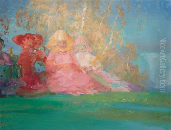 Trois Femmes Oil Painting by Pavel Dmitrievitch Chmarov