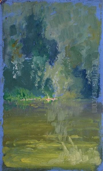 Arbres Au Bord De L'eau Oil Painting by Pavel Dmitrievitch Chmarov