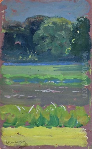Paysage Aux Arbres Oil Painting by Pavel Dmitrievitch Chmarov
