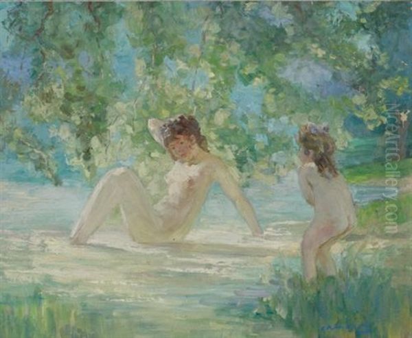 Baigneuses Oil Painting by Pavel Dmitrievitch Chmarov