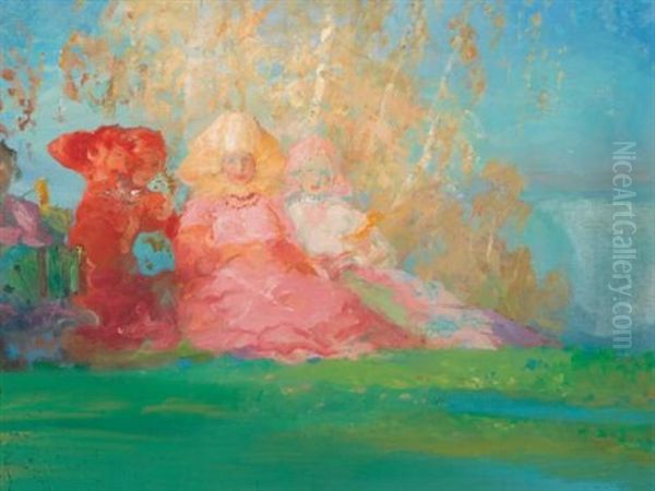 In The Meadow Oil Painting by Pavel Dmitrievitch Chmarov