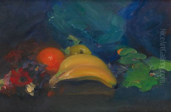 Composition Aux Bananes Et Aux Fruits Oil Painting by Pavel Dmitrievitch Chmarov