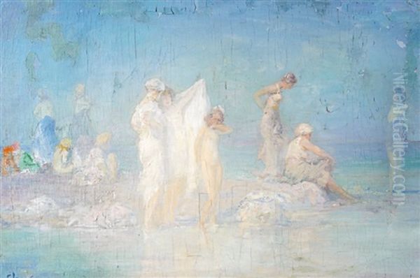 Baigneuses Oil Painting by Pavel Dmitrievitch Chmarov