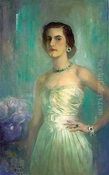 L'elegante Oil Painting by Pavel Dmitrievitch Chmarov