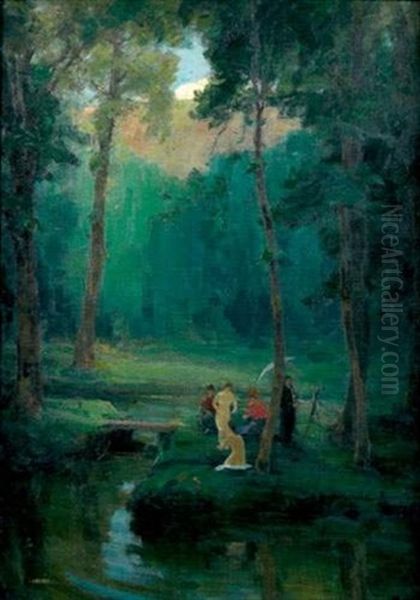 Le Peintre Oil Painting by Pavel Dmitrievitch Chmarov