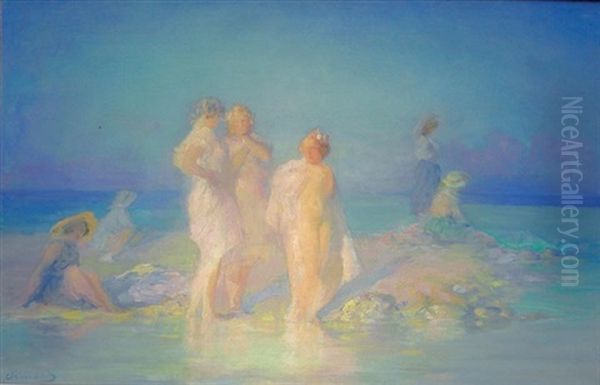 Baigneuses Oil Painting by Pavel Dmitrievitch Chmarov