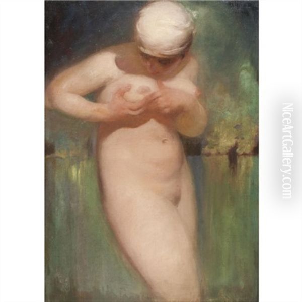 Bather Oil Painting by Pavel Dmitrievitch Chmarov