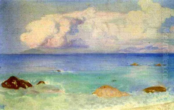 Bords De Mer Avec Rochers Oil Painting by Pavel Dmitrievitch Chmarov