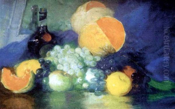 Nature Morte Au Melon Oil Painting by Pavel Dmitrievitch Chmarov