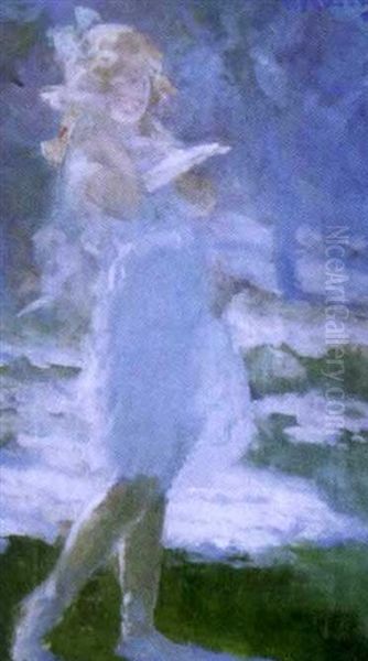 Jeune Fille Au Livre Oil Painting by Pavel Dmitrievitch Chmarov