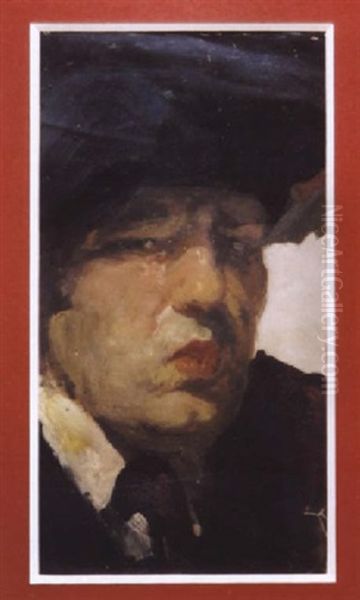 Autoportrait Oil Painting by Pavel Dmitrievitch Chmarov