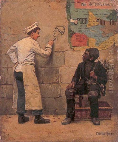 The Aspiring Artist Oil Painting by Paul-Charles Chocarne-Moreau